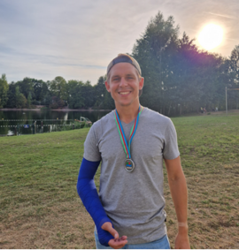 Christian Lutz nach dem Rennen