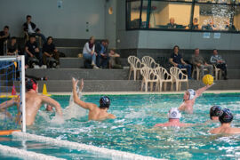 Powerplay Überzahl mit Nick Möller beim Wasserball in der DWL  beim Spiel DSV98 gegen Bayer08 Uedingen