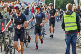 Christian Lutz beim Wechsel zum Radfahren