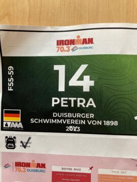 Startnummer 14 für Petra